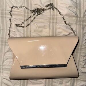 Elegant Cream Clutch Bag with Chain
